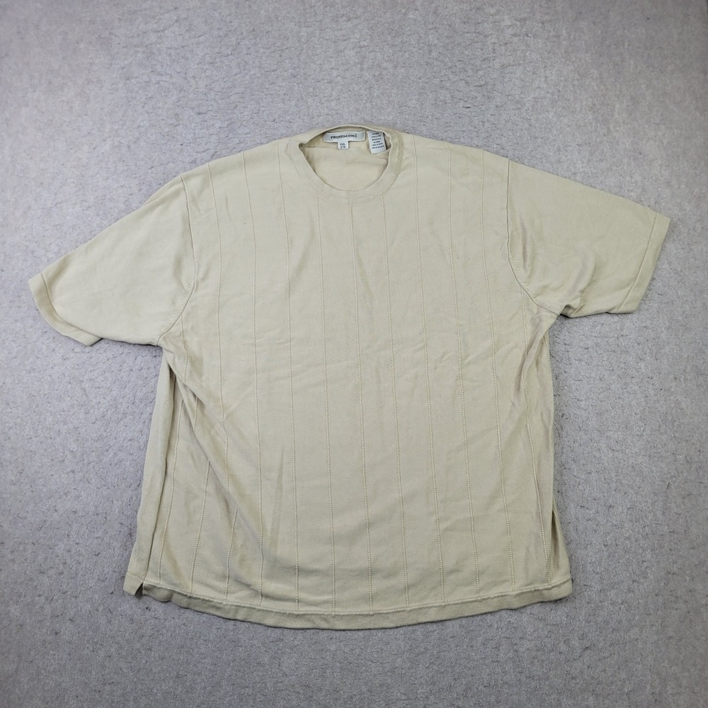 Pronto Uomo Silk Blend Shirt Mens 2XL Tan Short Sleeve Lightweight Beach‎